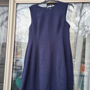 Eliza J. Sleeveless Crepe Fit & Flare Navy Dress Women's Size 18